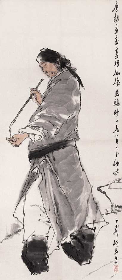 王子武 卢楞伽像 镜心